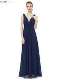 Evening Dresses Long V-Neck Sexy Ever Pretty Dress Chiffon Sleeveless Dress - ladies Shapewear 