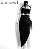 Glamaker Halter split sexy women dress - ladies Shapewear 