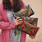 Women Ethnic National Retro  Embroidered Lady Clutch - ladies Shapewear 