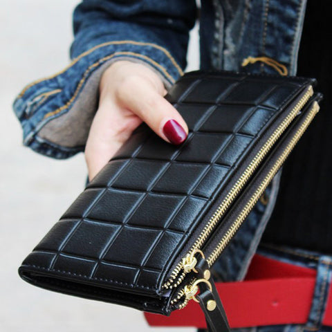 Famous Brand Design Ladies Women Long Leather Clutch - ladies Shapewear 