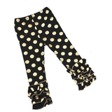Gold Polka Dot Leggings,gold star Pants,Girls Pants,baby Pants - ladies Shapewear 
