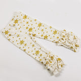 Gold Polka Dot Leggings,gold star Pants,Girls Pants,baby Pants - ladies Shapewear 
