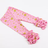 Gold Polka Dot Leggings,gold star Pants,Girls Pants,baby Pants - ladies Shapewear 