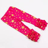 Gold Polka Dot Leggings,gold star Pants,Girls Pants,baby Pants - ladies Shapewear 