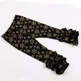 Gold Polka Dot Leggings,gold star Pants,Girls Pants,baby Pants - ladies Shapewear 