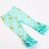 Gold Polka Dot Leggings,gold star Pants,Girls Pants,baby Pants - ladies Shapewear 