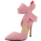 Plus Size Shoes Women Big Bow Tie Pumps Butterfly Shoes - ladies Shapewear 