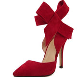 Plus Size Shoes Women Big Bow Tie Pumps Butterfly Shoes - ladies Shapewear 