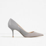 GENSHUO Mixed Color Pointed Toe High Heels Shoes - ladies Shapewear 