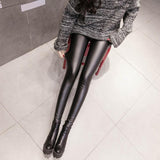 Women Plus Size Leggings Winter Warm Pu Padded Pants - ladies Shapewear 