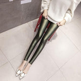 Women Plus Size Leggings Winter Warm Pu Padded Pants - ladies Shapewear 