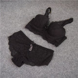 Fashion sexy deep lace V-neck young girl bra  & panty set - ladies Shapewear 