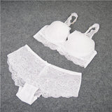 Fashion sexy deep lace V-neck young girl bra  & panty set - ladies Shapewear 