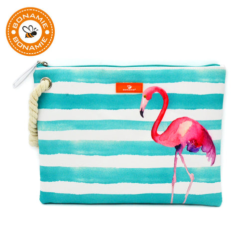 BONAMIE Wet Bikini Bag Waterproof Lining Beach Bag - ladies Shapewear 