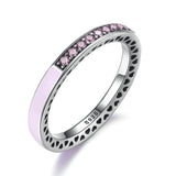 BAMOER 925 Sterling Engagement Silver Radiant Hearts Rings - ladies Shapewear 