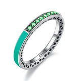 BAMOER 925 Sterling Engagement Silver Radiant Hearts Rings - ladies Shapewear 
