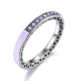 BAMOER 925 Sterling Engagement Silver Radiant Hearts Rings - ladies Shapewear 