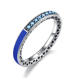 BAMOER 925 Sterling Engagement Silver Radiant Hearts Rings - ladies Shapewear 