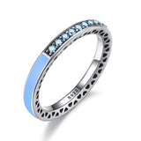 BAMOER 925 Sterling Engagement Silver Radiant Hearts Rings - ladies Shapewear 