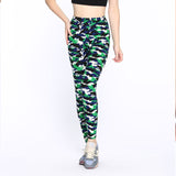 LJQlion Fashion camouflage leggings Printing legins Fitness Slim leggins - ladies Shapewear 