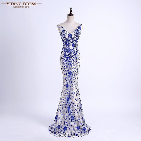 YIDINGZS Slim Long Evening Dresses - ladies Shapewear 