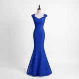 YIDINGZS Elegant Beads Lace Mermaid Long Evening Dress - ladies Shapewear 