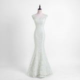 YIDINGZS Elegant Beads Lace Mermaid Long Evening Dress - ladies Shapewear 