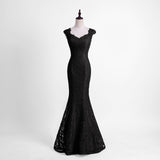 YIDINGZS Elegant Beads Lace Mermaid Long Evening Dress - ladies Shapewear 