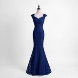 YIDINGZS Elegant Beads Lace Mermaid Long Evening Dress - ladies Shapewear 