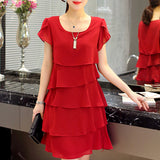 Women Plus Size 5XL Summer Dress Loose Chiffon - ladies Shapewear 