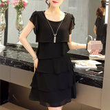 Women Plus Size 5XL Summer Dress Loose Chiffon - ladies Shapewear 