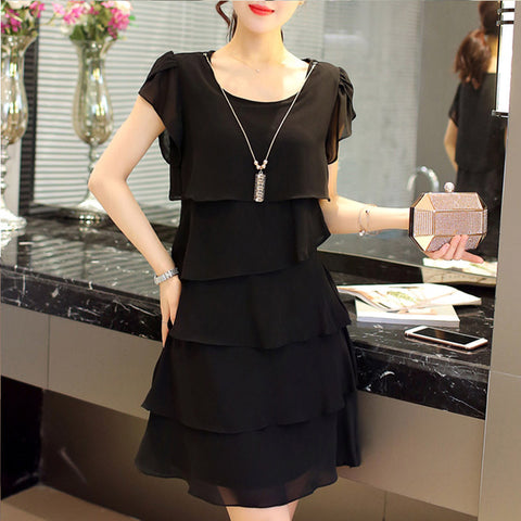 Women Plus Size 5XL Summer Dress Loose Chiffon - ladies Shapewear 