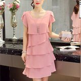 Women Plus Size 5XL Summer Dress Loose Chiffon - ladies Shapewear 