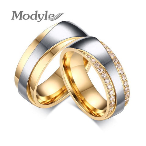 Modyle Gold-Color Wedding Rings For Lovers - ladies Shapewear 