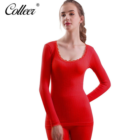 COLLEER long sleeve thermal clothing Lace Underwears Shapewear Sets women - ladies Shapewear 