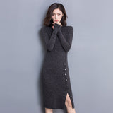 Bodycon Office Winter Dress Long Sleeve - ladies Shapewear 