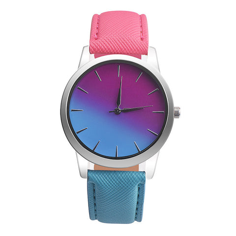 erkek saat Women Watch Quartz Wrist Watch Retro Rainbow Design - ladies Shapewear 
