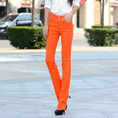 Hot Sale Skinny Jeans Female Candy Color Denim Pants - ladies Shapewear 